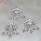 3pcs Eye of Horus Charms DIY Craft Tassels Earrings Necklace Jewelry Making Devil Eye Amulet Stainless Steel Pendant