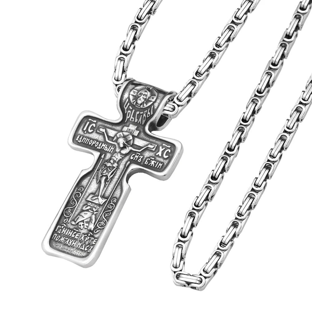 Jesus Cross Pendant — Stainless Steel