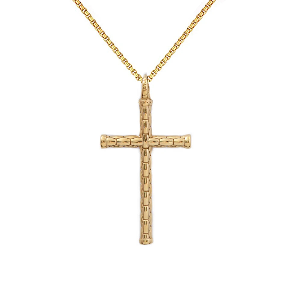 Cross Pendant Necklace — Stainless Steel