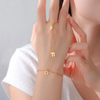 Chai Hexagram Charms Bracelet Finger Ring Fatima Hamasa Hand Pendants Stainless Steel Adjustable Chain Lucky Jewelry Amulet Gift