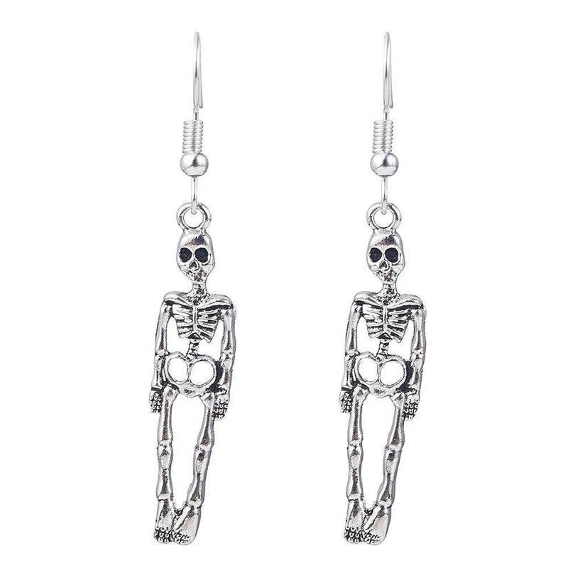 Halloween Vintage Skeleton Skull Dangle Earrings for Women Jewelry Party Gifts Aretes De Mujer Modernos 2021