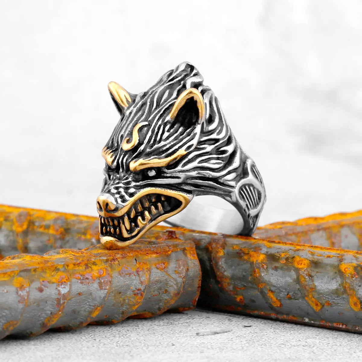 Ring Viking Wolf Stainless Steel