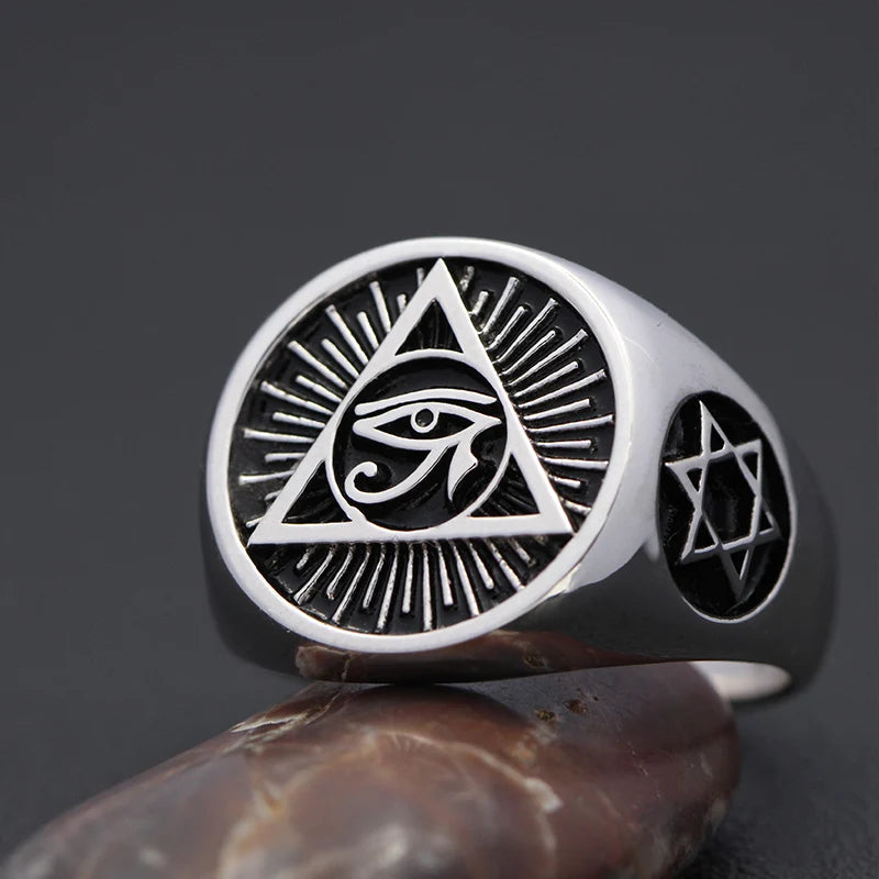 Eye of Horus Cross Ring — 925 Silver