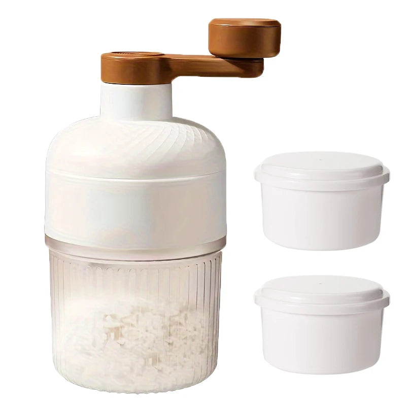 Manual Shaved Ice Maker Machine Set With Ice Trays Ideal for Making Snowcones and Slushy Household Portable Small Hail