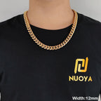Stainless Steel Cuban Chain Necklace Miami 8/10/12MM