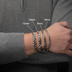 Cuban Miami Curb Chain Bracelet — Two-Tone