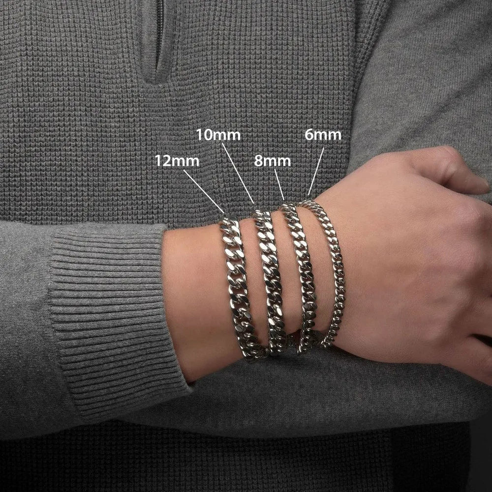 Cuban Curb Chain Bracelet 12mm — Stainless Steel