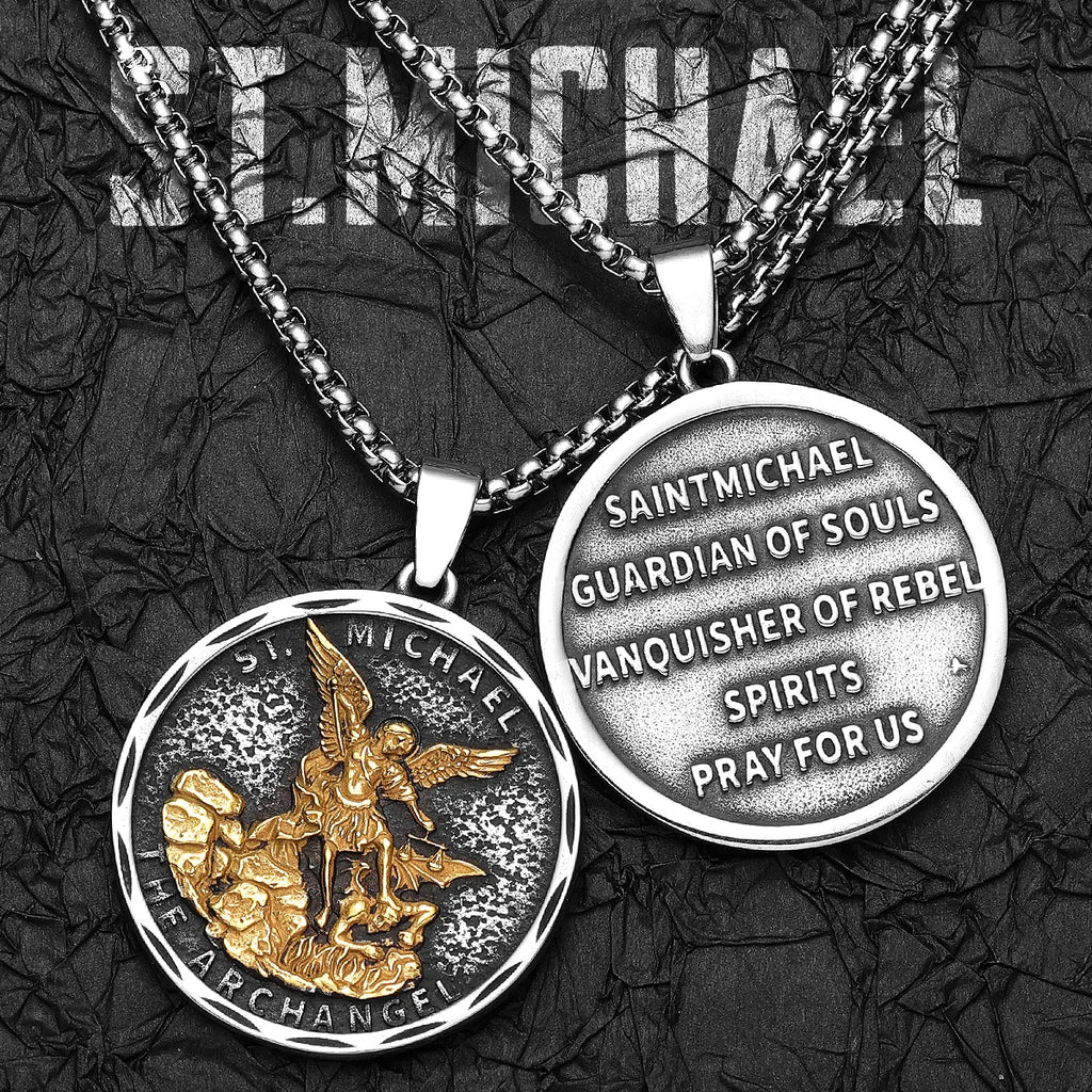 Archangel Michael Pendant — Stainless Steel