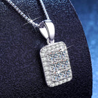 100% 18K Real Platinum PT950 moissanite necklace full of diamonds sparkling simple light luxury pendant clavicle chain