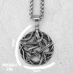 Snake Pentagram Pendant Necklace — Stainless Steel