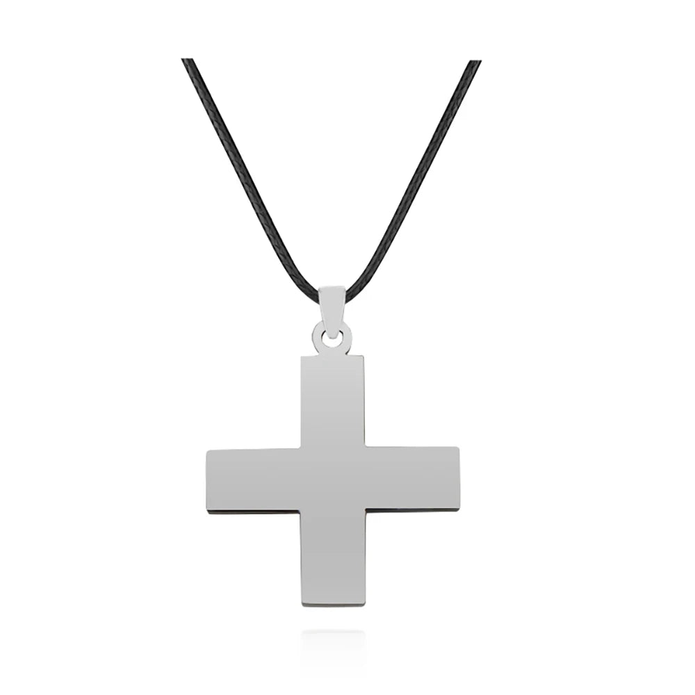 Anime Cross Chain Pendant Necklace — Zinc Alloy