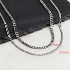 Two-Tone Cuban Box Rope Chain Necklace Set