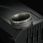 Antique Rune Pattern Engraved Stainless Steel Ring for Men Viking Punk Gothic Edgy Jewelry Mystic Biker Accessories