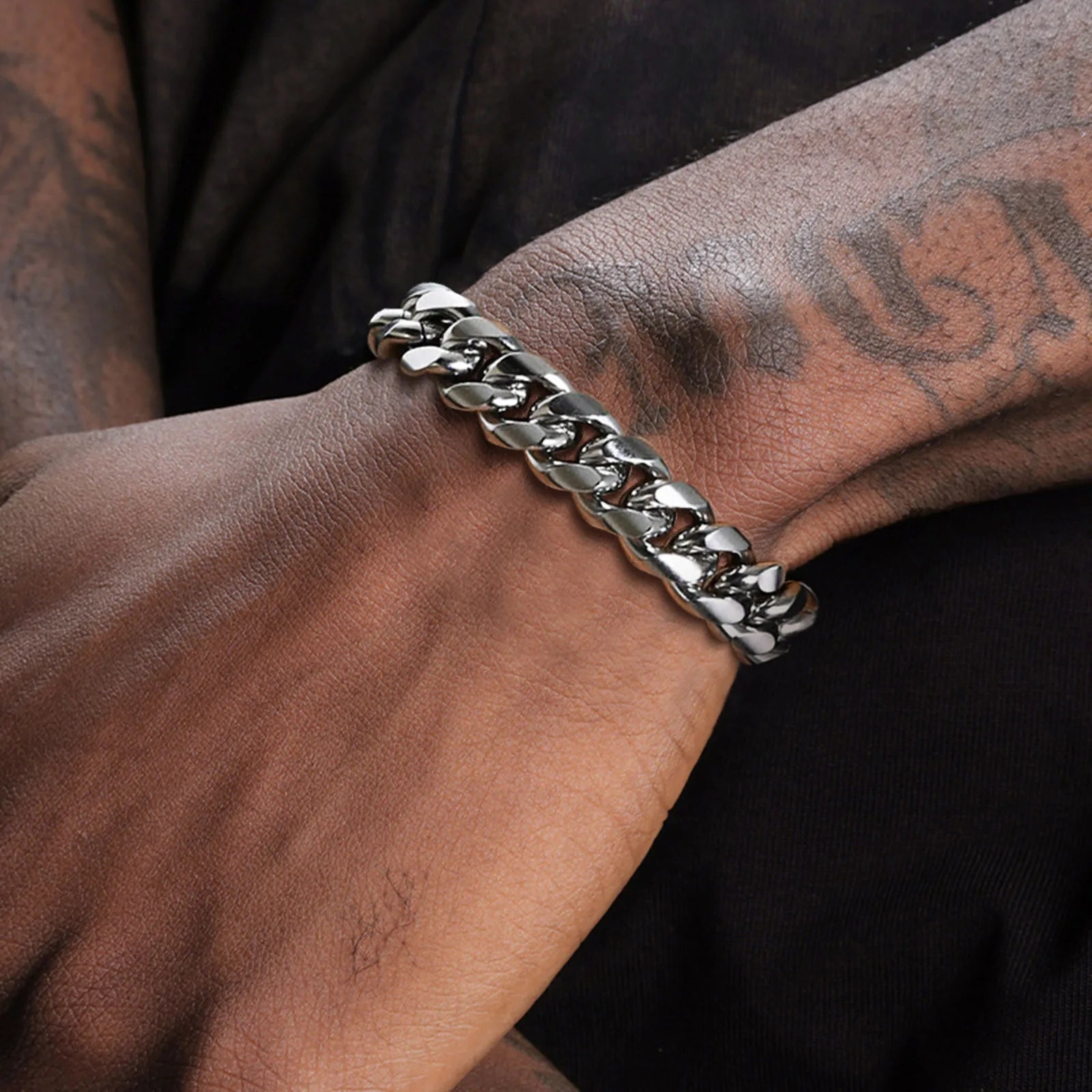 Cuban Curb Chain Bracelet 12mm — Stainless Steel