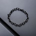 Hiphop Cuban Chain Bracelet Men 4 Styles Black Stainless Steel Snake Bone Link Stylish Braslet Street Cool Boyfriend