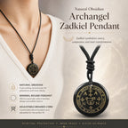 Archangel Black Pendant Necklace
