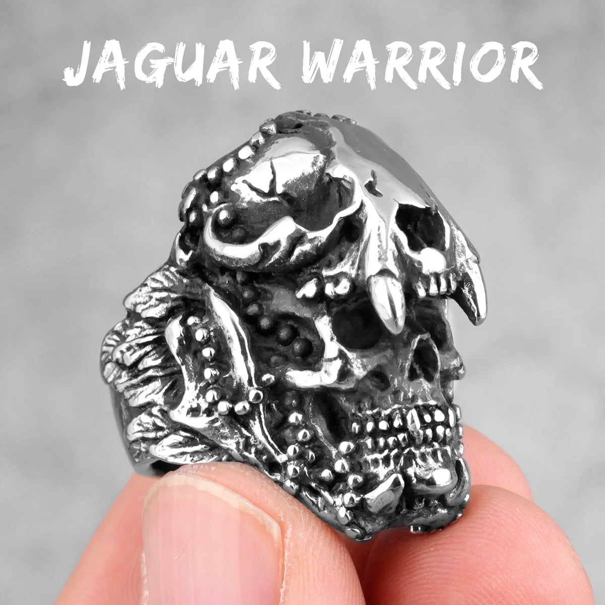 Wolf Skull Ring — Stainless Steel