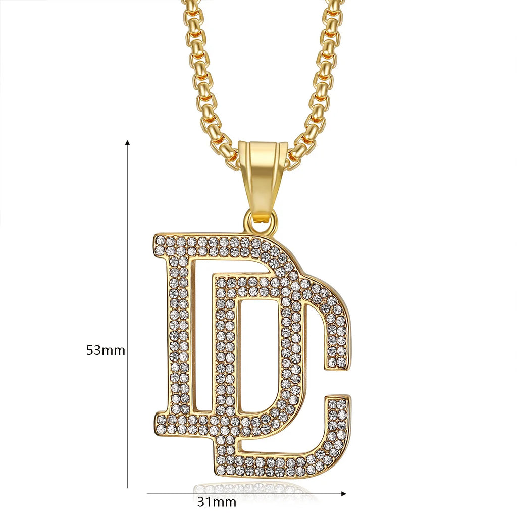 2026 New Fashion Men's Stainless Steel Zircon Dream Catcher Pendant Necklace, Hip Hop Punk Party Fashion Jewelry