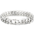 Classic 12MM Men's Cuban Link Chain Bracelet Men High Polished Solid 316l Stainless Steel Bracelets Jewelry Accessory