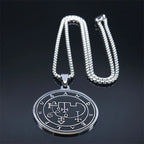Occult Sigil Silver Pendant Goth Andrealphus Satan