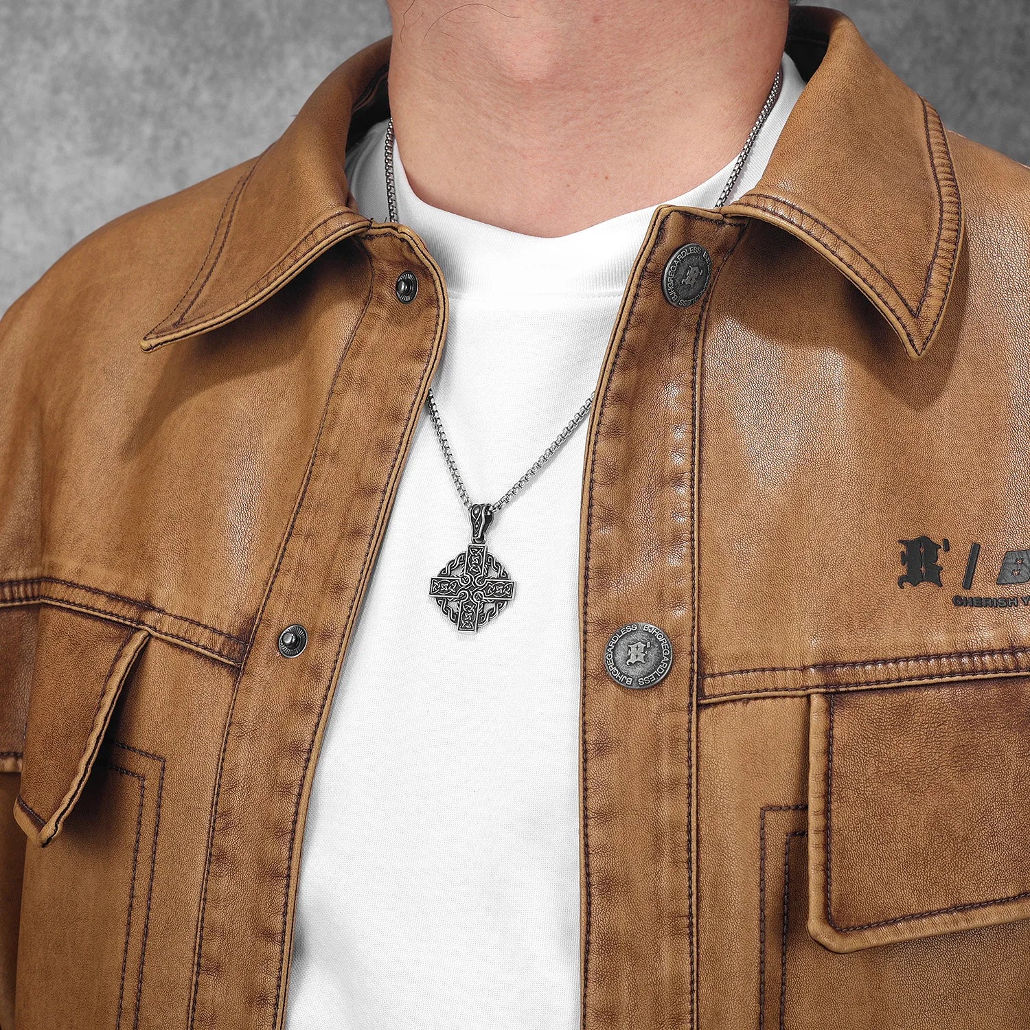 Viking Stainless Steel Pendant Necklace