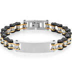 12MM Motorcycle Bike Chain Bracelet for Men Stainless Steel Bicycle Link Design Men's ID Bracelets Punk Rock Jewelry 10