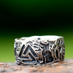 Viking Norse Valknut Amulet Ring — Stainless Steel
