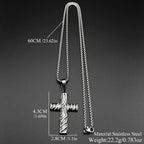 Cross Jesus Christ Gold Pendant Christian Crease