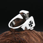 Iron Cross Ring — Stainless Steel