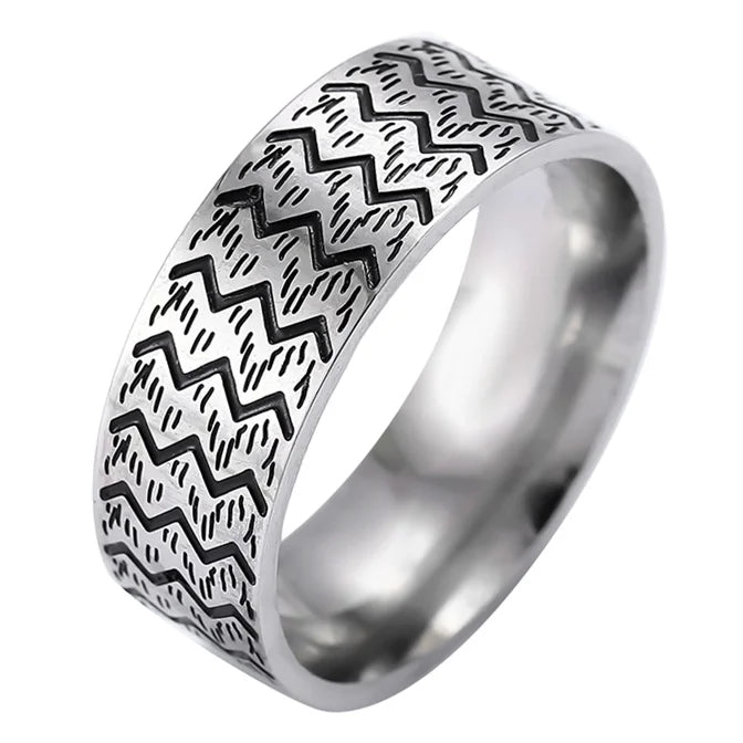 10mm Wide Band Ring — Stainless Steel