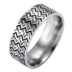 10mm Wide Band Ring — Stainless Steel