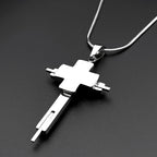 Multi-Layer Jesus Crucifix Pendant Necklace — Stainless Steel