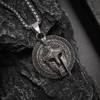 Spartan Warrior Stainless Steel Pendant Necklace
