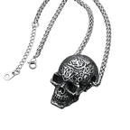 Skull Pendant Necklace — Stainless Steel Gothic