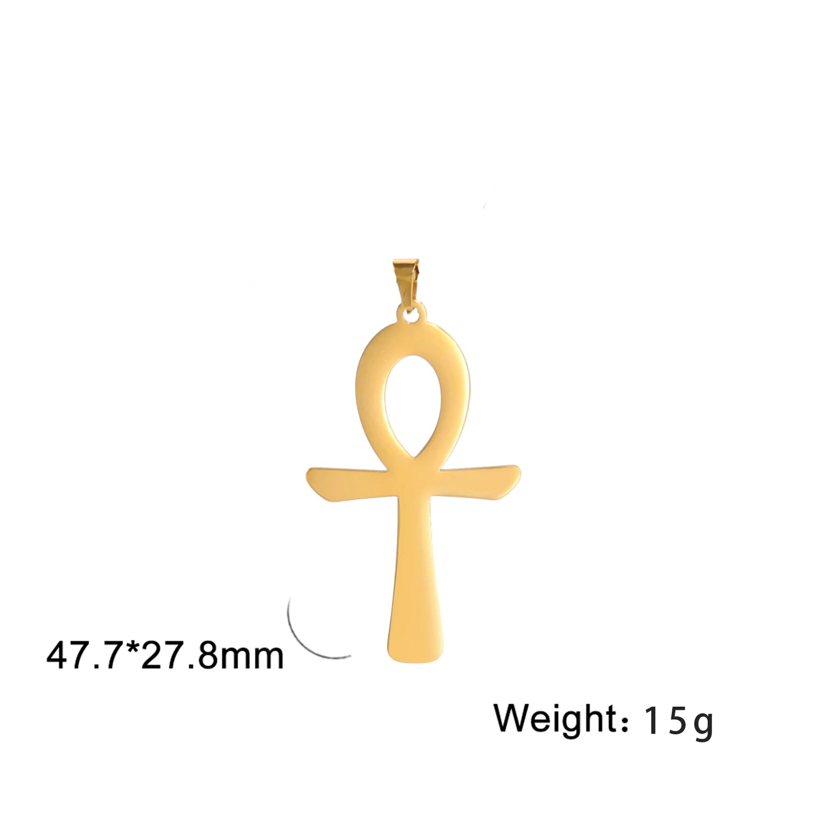 LIKGREAT Egyptian Ankh Cross Egypt Eye Pendant for Necklace Earrings Stainless Steel Eye of Horus Charms for Jewelry