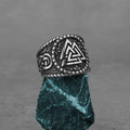 Valknut Viking Rune Ring for Men — 316L Stainless Steel