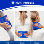 Gel Ice Pack for Injuries Reusable Soft Freezer Ice Bag with Strap Hot Cold Compress Packs for Swelling Bruises Surgery