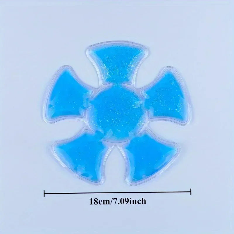 Blue PVC Gel Ice Pack - Adjustable Cooling Pad for Helmets & Hats | Reusable Cold Compress Travel Portable Outdoor