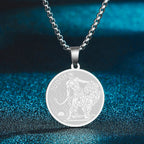 Lion of Judah Coin Pendant Necklace