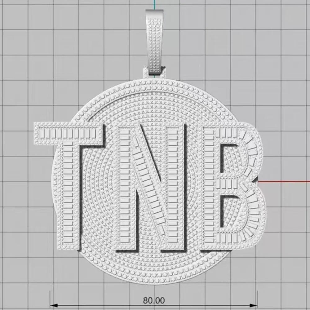 Iced Out Name Disc Pendant 80MM