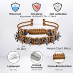Rock Punk Dragon Spine Woven Bracelet for Men Boys,11MM Width Vintage Woven Metal Bracelet,Jewelry Gift for Him
