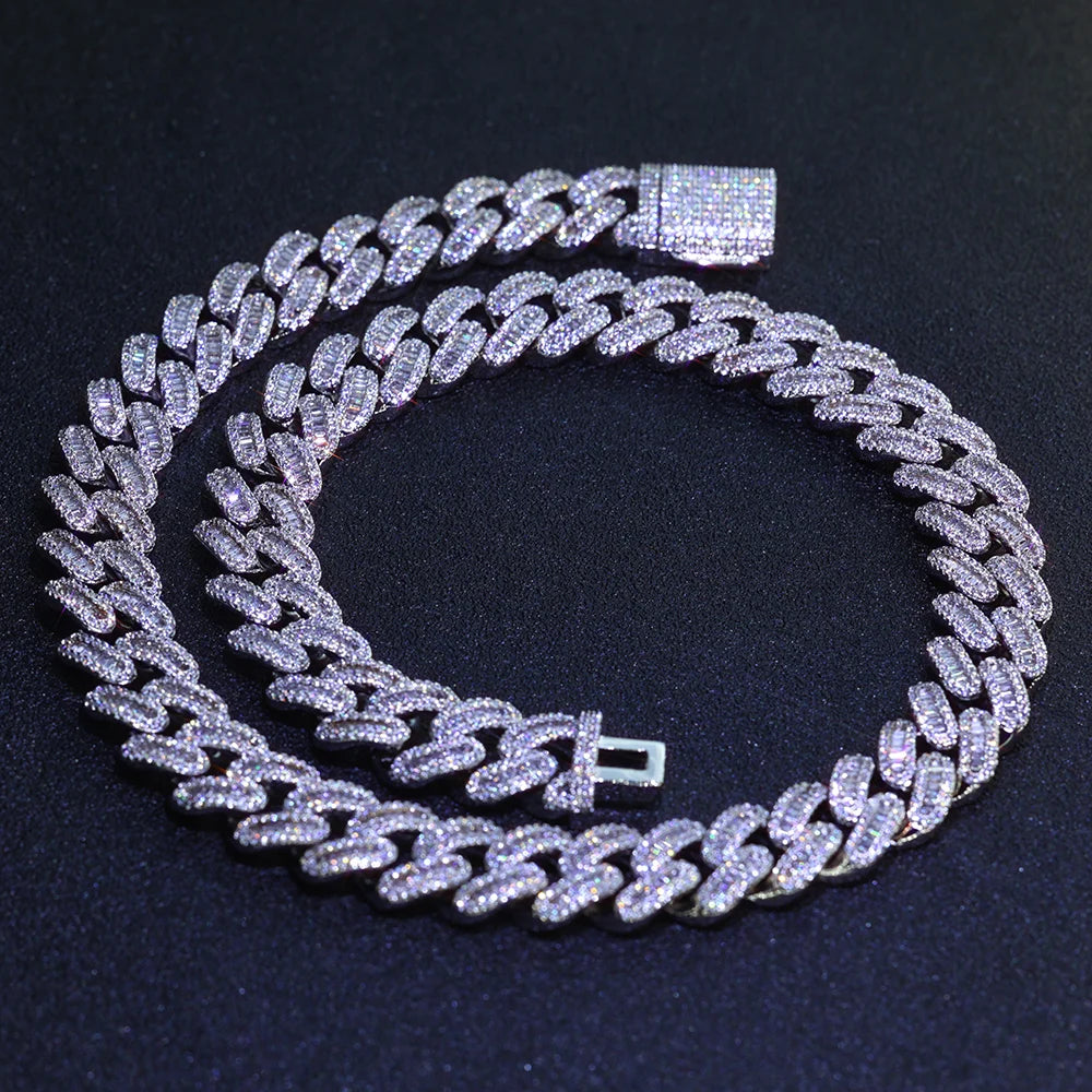 Iced Out Cuban Necklace Stainless Steel 15MM