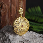 Gawu Box Pendant Can Be Opened Vajra Pestle Six-Character Sutra Zircon Buddha Necklace Male and Female Amulet Jewelry