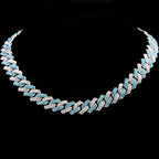 14 MM Prong Cuban Link Chain Necklace For Men Hip Hop Iced Out Bling Luxury Full Rhinestone Paved Necklace Rapper