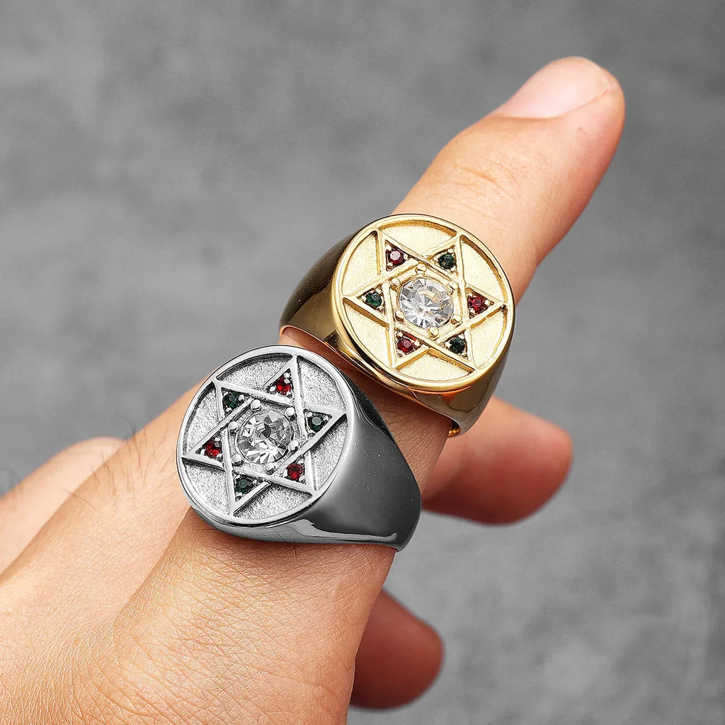 Star of David Ring — Stainless Steel