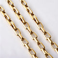 Statement Rectangle Chain Necklace — Stainless Steel