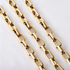 Statement Rectangle Chain Necklace — Stainless Steel