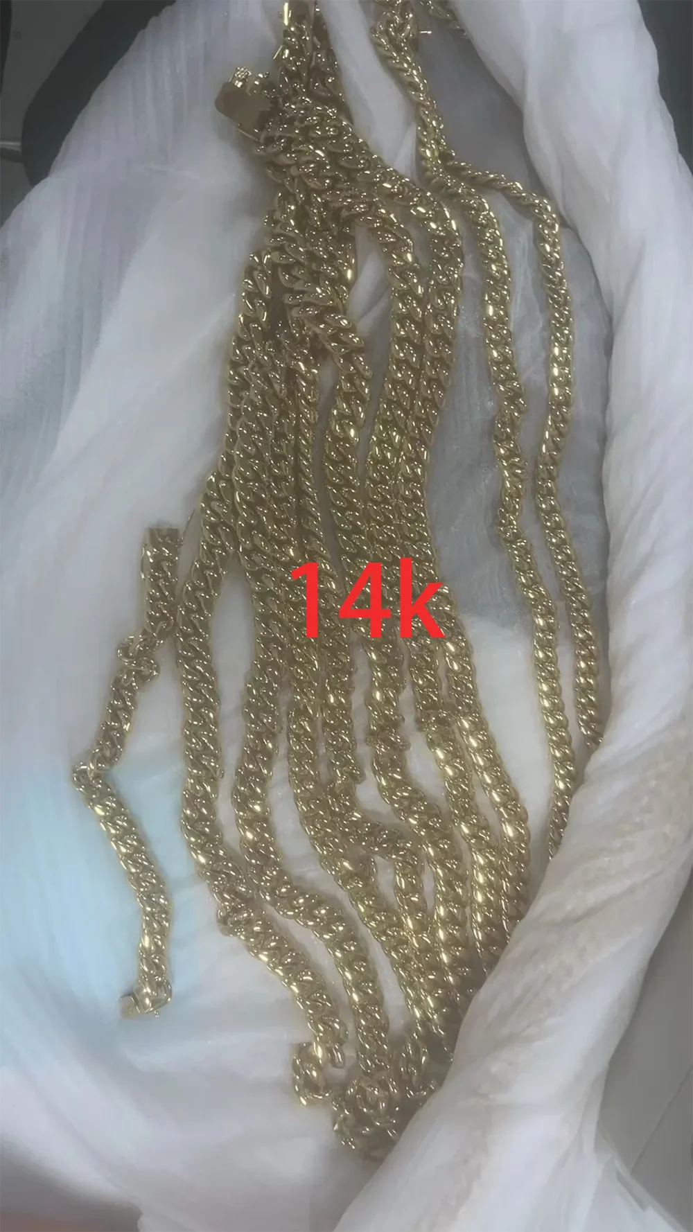 Gold Cuban Chain Necklace 10/12/22MM Brass