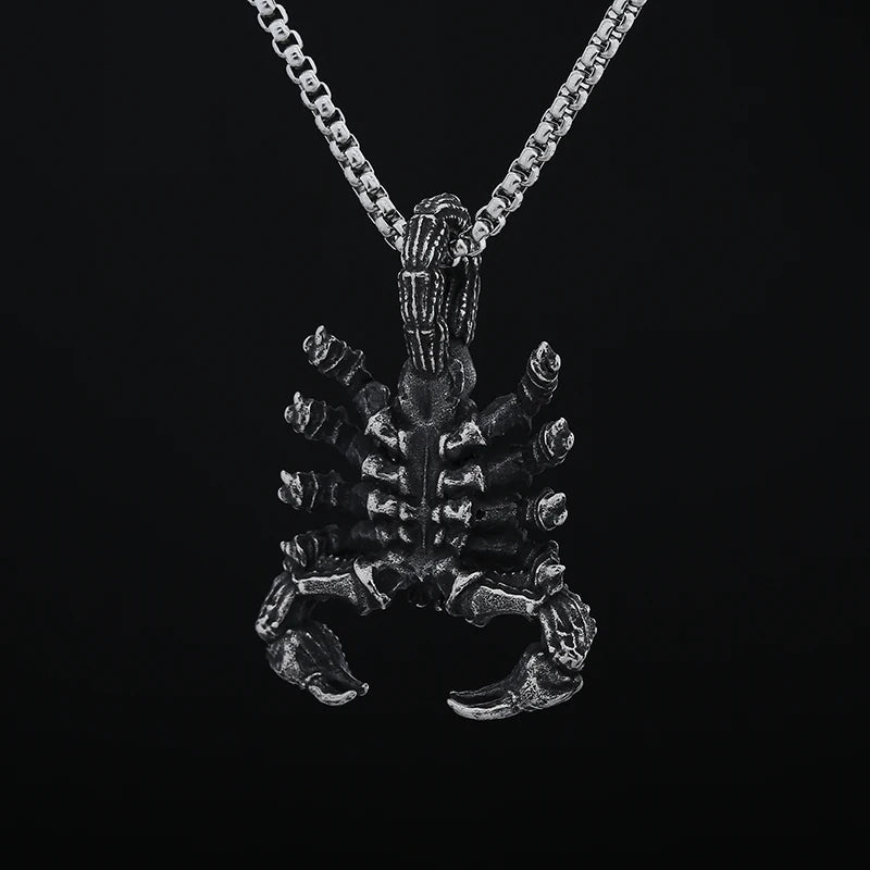 Scorpion Pendant Necklace — Stainless Steel