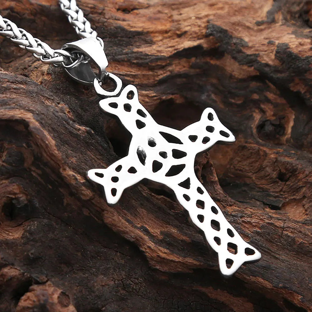 Celtic Cross Steel Pendant Vintage Punk Nordic